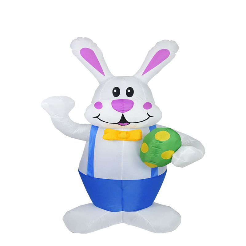 Easter Inflatable Bunny With LED Light Airblown Bunny Easter Decoration