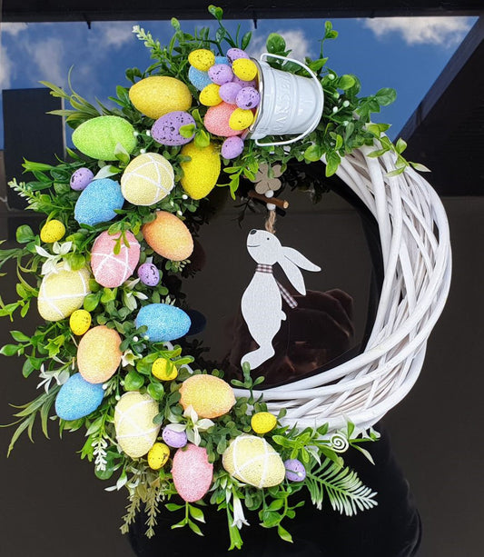 Bunny Wreath Decorative Easter Prop Gift