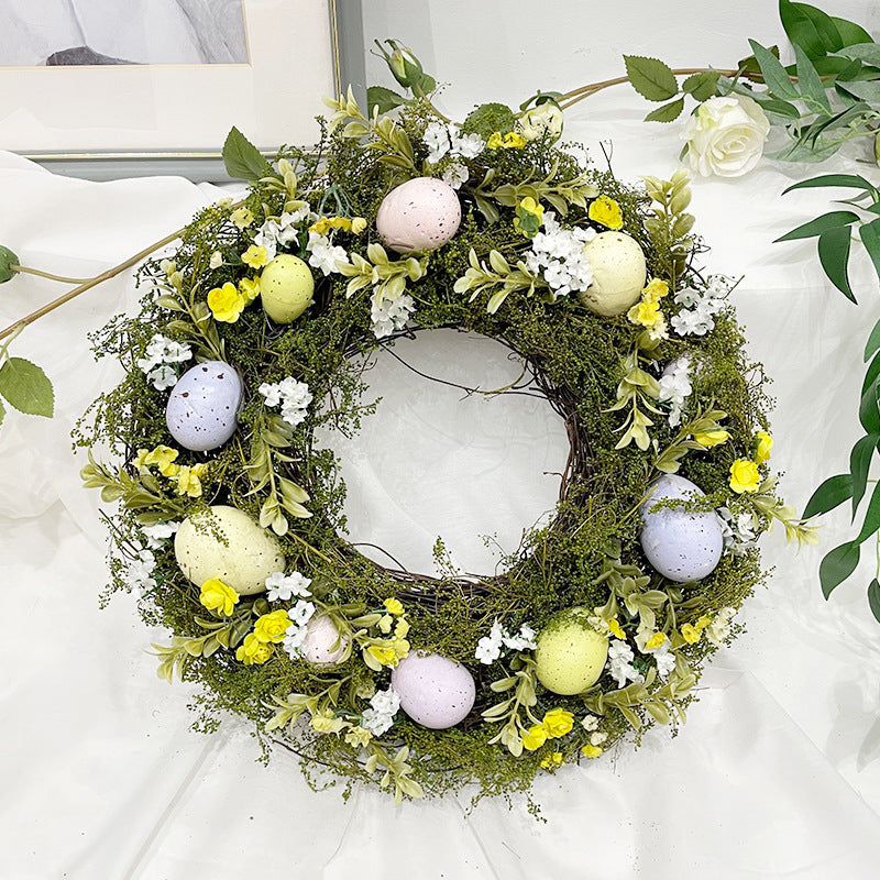 Nordic Easter Egg Simulation Garland Easter Decoration Door Pendant