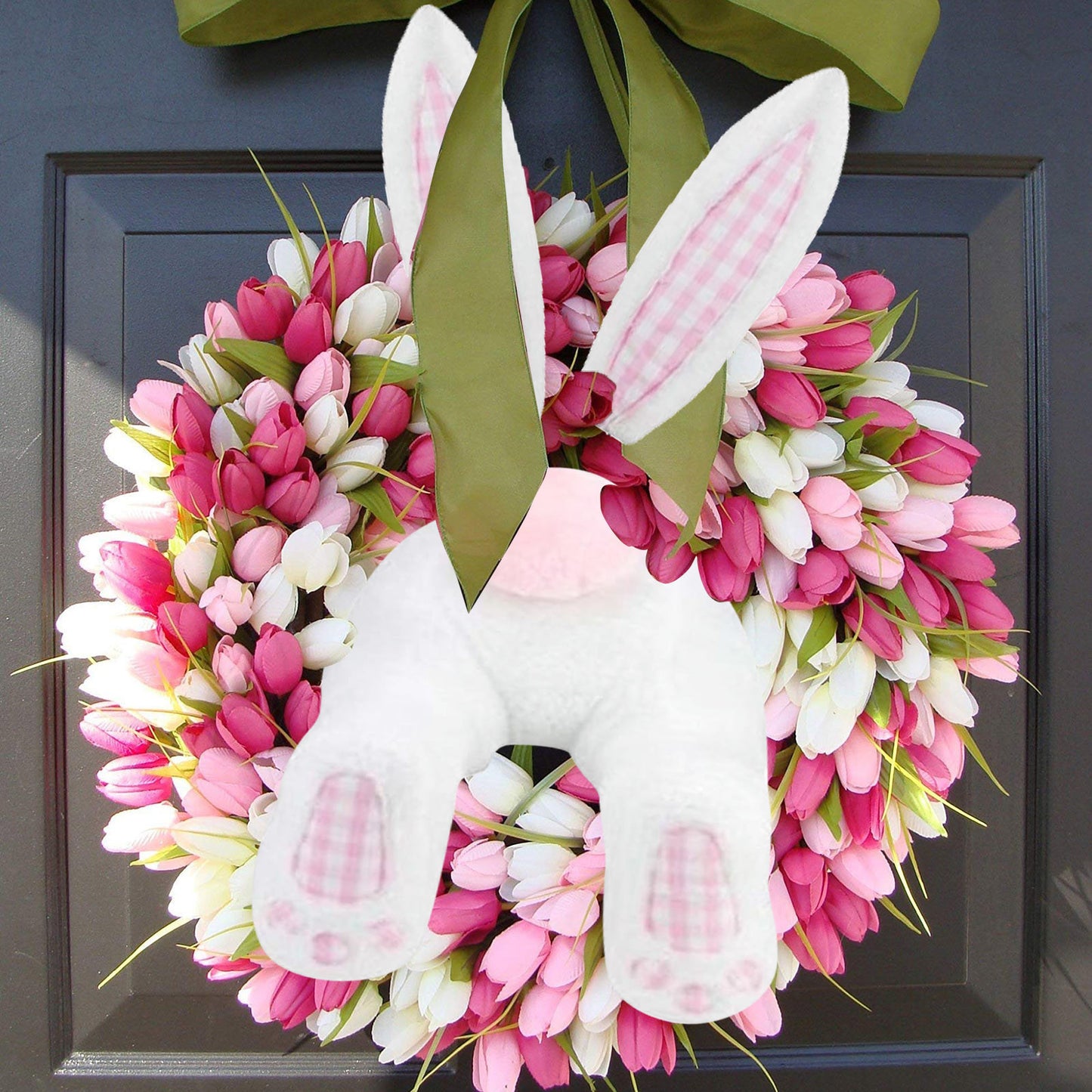 Home Bunny Wreath Easter Decoration