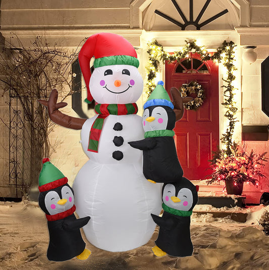 Inflatable Christmas Snowman LED Luminous Ornaments Holiday Decorations